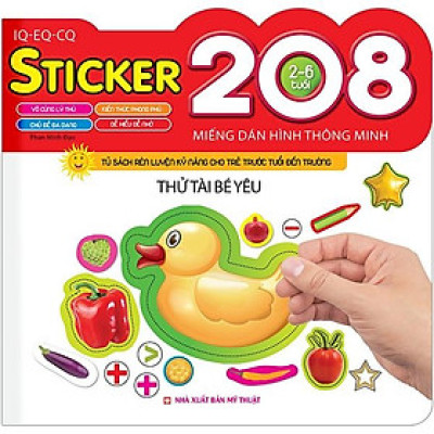 208 Miếng Dán Hình Thông Minh - IQ - EQ - CQ: Thử Tài Bé Yêu