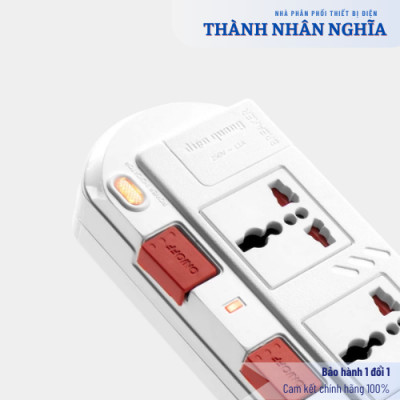 Ổ cắm Điện Quang ĐQ ESK SM750SL (5 lỗ 3 chấu, 5 công tắc)