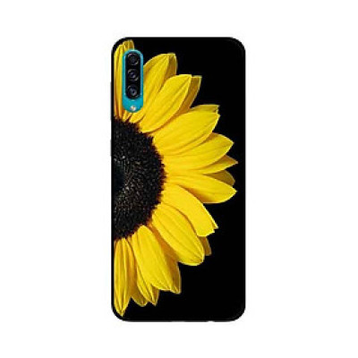 Ốp Lưng in cho Samsung Galaxy A50s Mẫu Hoa Hướng Dương Nền Đen - Hàng Chính Hãng