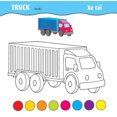 Sách - Tô Màu Phát Triển IQ EQ CQ - Ô Tô - Tàu Thuyền - Máy Bay - Song Ngữ Anh Việt - Tập 3 - Việt Thư