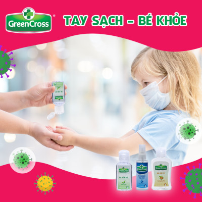 Combo 6 chai GEL rửa tay kháng khuẩn vượt trội Green Cross Total Defense chai 60ml
