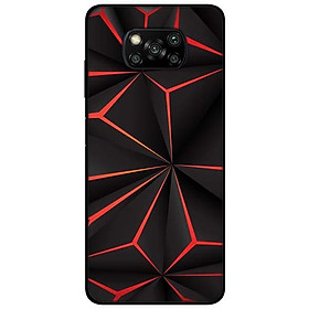 Ốp lưng dành cho Xiaomi Poco X3 mẫu Họa Tiết Đỏ Đen