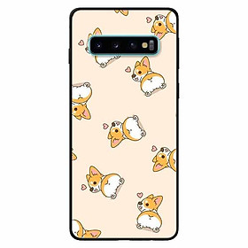 Ốp lưng dành cho Samsung S10 Plus mẫu Cún Corgy Làm Kiểu