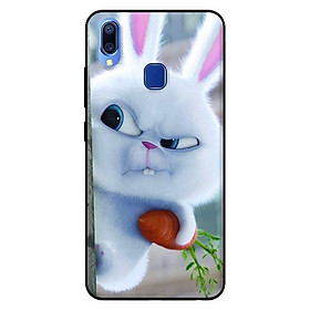 Ốp in cho Vivo Y95 Thỏ Trắng Nhăn Mặt - Hàng chính hãng