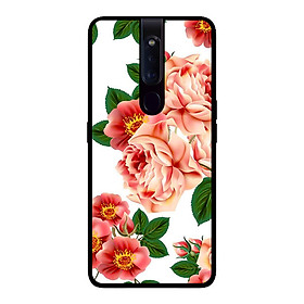 Ốp lưng dành cho điện thoại Oppo F11 Pro Họa Tiết Hoa Nền Trắng Hàng chính hãng