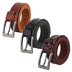 HC4149-50-51 - Thắt lưng nam Huy Hoàng vân cá sấu 1 lớp 3,5P màu da, đen, nâu