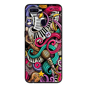 Ốp Lưng in cho Oppo A7 Mẫu Họa Tiết Âm Nhạc - Hàng Chính Hãng