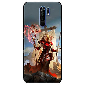 Ốp lưng dành cho Xiaomi Redmi 9 mẫu Cô Gái Trượng Đỏ