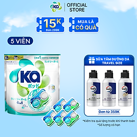 Túi Viên Giặt Xả Đa Năng 4 Trong 1 KA Universal (5 Viên/ Túi)
