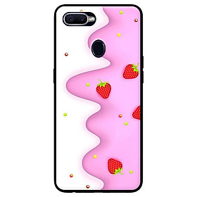Ốp in cho Oppo A5s Họa Tiết Dâu - Hàng chính hãng
