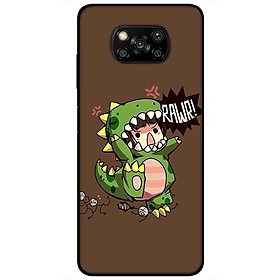 Ốp lưng dành cho Xiaomi Poco X3 mẫu Cô Bé Khủng Long