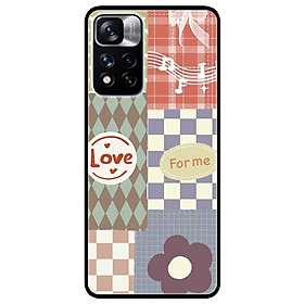 Ốp lưng dành cho Xiaomi Redmi Note 11 Pro ( Bản Nội Địa ) mẫu Ô Vuông Love