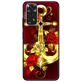Ốp lưng dành cho Xiaomi Redmi Note 11 4G - Neo Vàng Nền Đỏ