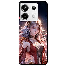 Ốp lưng Redmi 9T - 13C - 13 4G - Redmi Note 13 4G - Note 13 Pro 4G - Note 13 Pro 5G - Mỹ Nữ Áo Đỏ Đen - Hàng Chính Hãng