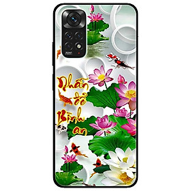 Ốp lưng dành cho Xiaomi Redmi Note 11 4G - Thư Pháp Nhẫn Sen