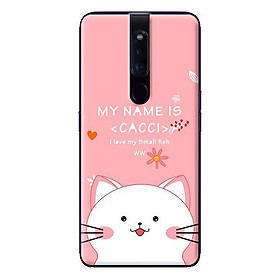 Ốp in cho Oppo F11 Pro Mèo Trắng Thích Ăn - Hàng chính hãng
