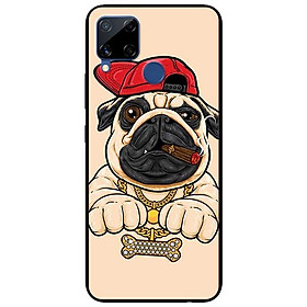 Ốp lưng dành cho Realme C15 mẫu Pulldog Hiphop Nền Vàng