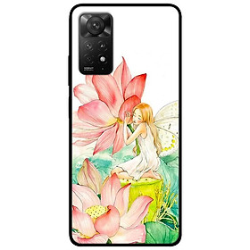 Ốp lưng cho Redmi Note 11 4G - Redmi Note 12 - Redmi Note 12 Pro - Redmi Note 12 Pro 5G - Cô Gái Ôm Sen - Hàng Chính Hãng