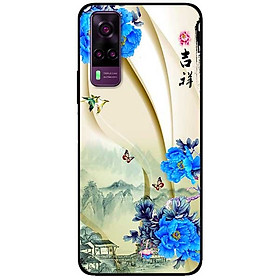 Ốp lưng dành cho Vivo Y51 (2020) / Y31 (2020) mẫu Hoa Xanh và Bướm