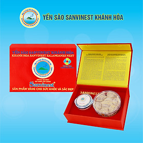 Hộp quà tặng Yến sào Sanvinest Khánh Hòa chính hiệu nguyên tổ 100g - Q110