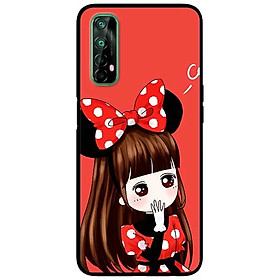 Ốp lưng dành cho Realme 7 mẫu Cô Gái Đầm Chấm Bi