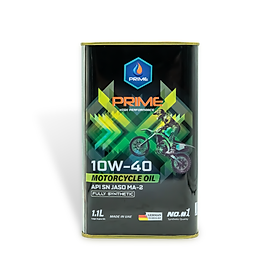 Nhớt Xe Máy PRIME Lon 1.1L Tổng Hợp Toàn Phần-10W40-SN-MA2 Cho Exciter/Winner/Sonic Nhập Khẩu Chính Hãng