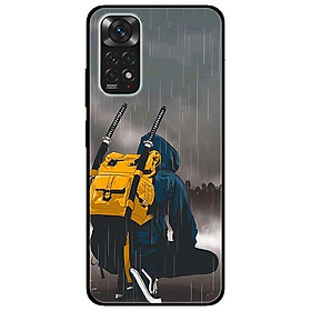 Ốp lưng dành cho Xiaomi Redmi Note 11 4G mẫu Dưới Mưa Ba Lô Vàng