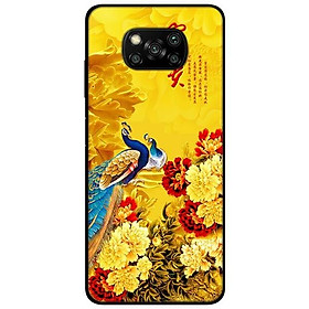 Ốp lưng dành cho Xiaomi Poco X3 mẫu Công Và Hoa