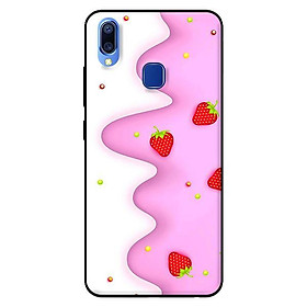 Ốp in cho Vivo Y91 Họa Tiết Dâu - Hàng chính hãng