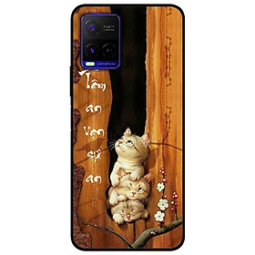 Ốp lưng dành cho Vivo Y21 - Vivo Y21s mẫu Tâm An Chú Mèo