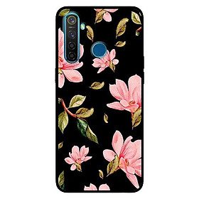 Ốp lưng dành cho Realme 3 - Realme 3 Pro - Realme 5 / 5s / 5i / 6i / 6i - Realme 5 Pro mẫu Hoa Lan Hồng Nền Đen
