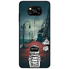 Ốp lưng dành cho Xiaomi Poco X3 mẫu Vũ Trụ Mặt Trăng Sọc