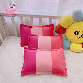 Gối nằm cho bé sơ sinh và trẻ nhỏ Katina House, vải cotton cara mềm mại, thấm hút tốt