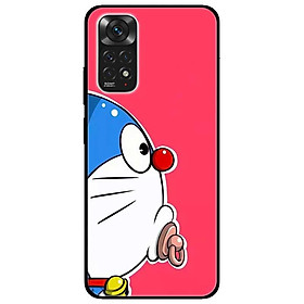 Ốp lưng dành cho Xiaomi Redmi Note 11 4G mẫu Đô-rê-mon Nền Hồng
