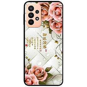 Ốp lưng dành cho Samsung A13 4G mẫu Hoa Hồng Nền Sọc