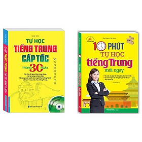 Sách - Tự Học Tiếng Trung Cấp Tốc Trong 30 Ngày + 10 Phút Tự Học Tiếng Trung Mỗi Ngày - Combo 2 Cuốn - Minh Thắng