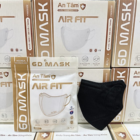 [100 Cái 6D ] Thùng/Combo Khẩu Trang Y Tế Kháng Khuẩn 6D An Tâm - 10 Túi/100 Cái.