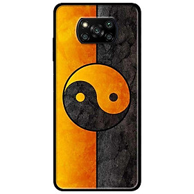 Ốp lưng dành cho Xiaomi Poco X3 mẫu Vòng Tròn Cam Đen