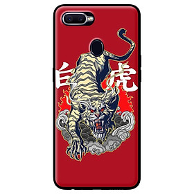 Ốp in cho Oppo A5s Hổ Nền Đỏ - Hàng chính hãng