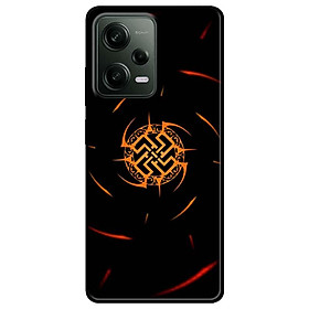 Ốp lưng cho Redmi Note 11 4G - Redmi Note 12 - Redmi Note 12 Pro - Redmi Note 12 Pro 5G - Năng Lượng Đỏ Đen - Hàng Chính Hãng