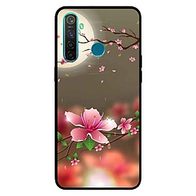 Ốp Lưng in cho Realme 5 Mẫu Ánh Trăng Hoa Đào - Hàng Chính Hãng