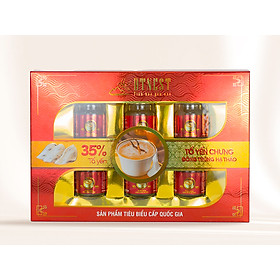 Đặc sản Khánh Hòa -  Hộp quà Yến Chưng Đông Trùng Hạ Thảo (6 hũ -70ml) DT NEST/ DT FOOD