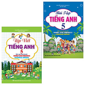 Sách - Combo Bài Tập Tiếng Anh + Tập Viết Tiếng Anh Lớp 5 (Bộ Sách Family And Friends 4 National Edition) (Bộ 2 Cuốn) HA
