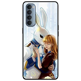 Ốp lưng dành cho Reno 4 Pro mẫu Thỏ Và Cô Gái