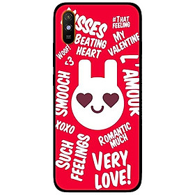 Ốp lưng dành cho Xiaomi Redmi 9A mẫu Thỏ LOVE Đỏ