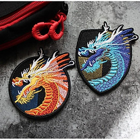 Patch vải velcro đầu rồng dán ba lô, nón , quần áo , túi xách