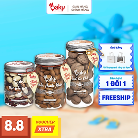 Quà Tặng Oaky - Combo Hạt Dinh Dưỡng Cao Cấp Hạnh Nhân, Quả Óc Chó, Hạt Hỗn Hợp - Tặng Túi Giấy Sang Trọng