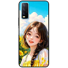 Ốp lưng cho Vivo Y12s - Y20 - Y20s - Y21 - Y21s - Y33 - Y33T - Thiếu Nữ Hướng Dương - Hàng Chính Hãng