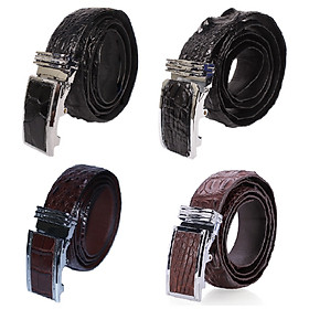 Thắt lưng nam da cá sấu Huy Hoàng 4P màu đen, nâu đất HC4860-61-62-63 