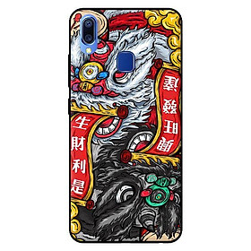Ốp in cho Vivo Y91 Lân Trắng Đen - Hàng chính hãng